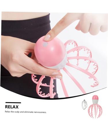 Frcolor 2-in-1 Scalp Massage Brush - Scratchy Scalp Massager & Shampoo Applicator - Pink ABS Baby Octopus Design for Ultimate Relaxation - Buy Online on GoSupps.com