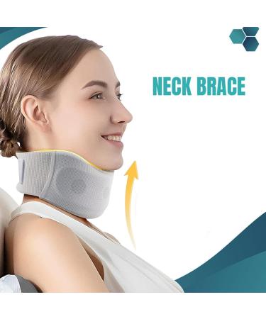 Yodaoli Neck Brace for Pain Relief | Ice Silk Support & Traction Device for Women - Gray & Black (L) - Buy Online on GoSupps.com