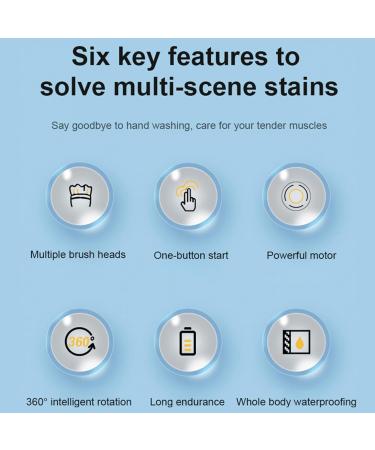 Electric Scrub Brush for Cleaning with 5 Changing Heads Electric Kitchen Brush USB Charging 360 Vibration Cleaning Floor Scrubber Household Multipurpose Cleaning - Buy Online on GoSupps.com