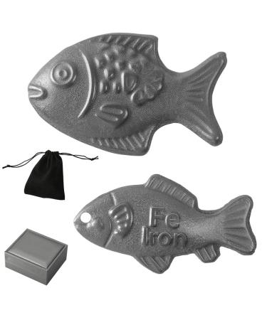 2 Pack Iron Fish Natural Iron Supplement for Anemia & Vegans Effective & Safe Cooking Tools Add to Food and Water Reduces Risk of Iron Deficiency