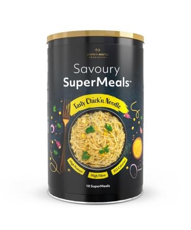 Protein Works - Savoury SuperMeals Vegan & High Protein 26 Vitamins and Minerals Tasty Chick n Noodle 10 Meals Tasty Chick n Noodle 900g