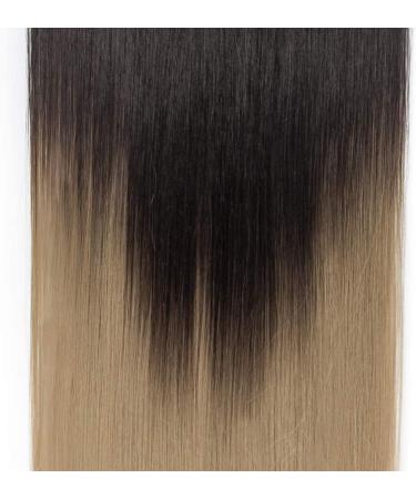 Silk-co 26 Inch 8PCS Clip in Hair Extensions Dark Brown to Ash Blond - 100% Synthetic Long Straight Hair Piece for Full Head - Buy Online on GoSupps.com
