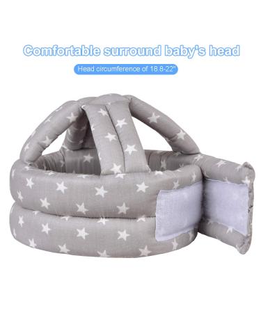 TORASO Baby Head Protector & Knee Pads for Crawling Infant Safety - Gray Star Design | Ages 6-36 Months - Buy Online on GoSupps.com
