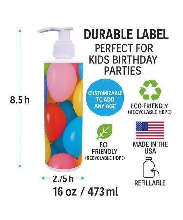 CUSTOM Labeled Happy Birthday Hand Soap Green Tea & Lemon Scent | Natural Paraben & Sulfate Free | 16 oz Pump Bottle | Made in USA - Buy Online on GoSupps.com
