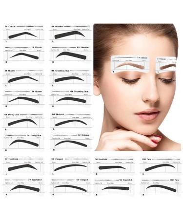 YLOIJO Eyeshadow Eyeliner Stencils Kit - 20 Sheets Makeup Template Stickers for Quick and Easy Eye Makeup - Variety of Shapes for Beginners - Reusable Template Pads - Buy Online on GoSupps.com