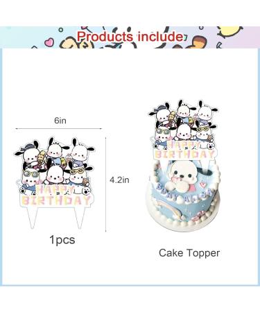 37pcs Pochacco Birthday Party Supplies for Pochacco Theme Birthday Decorations include Cake Topper and Cupcake Toppers Sets - Buy Online on GoSupps.com