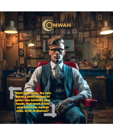 OMWAH Spider Hair Wax for Men - Strong Hold, Enhances Texture & Definition, Medium Shine - Flake-Free, Versatile Styling, Easy Washout - 100 ML - Buy Online on GoSupps.com