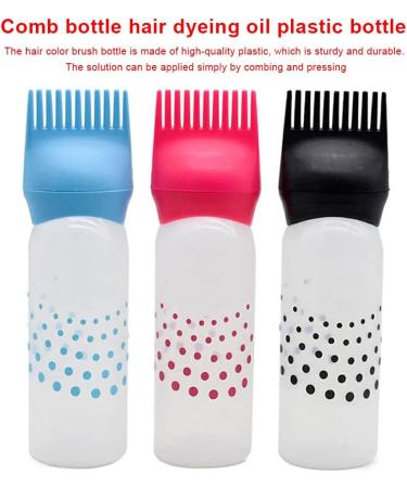 BOKIOESDE Home Barber Shop Portable Hair Dye Applicator Bottle Reusable Washable Filling Brush Dispenser with Scales Hairstyling Red - Buy Online on GoSupps.com