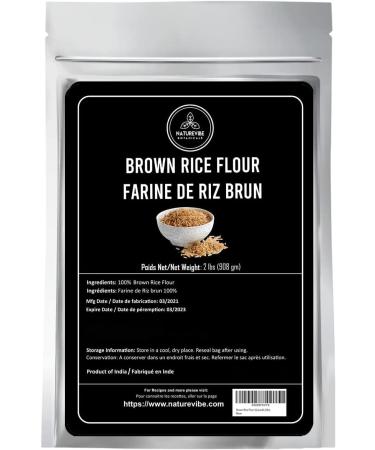 Naturevibe Botanicals Brown Rice Flour (Ground) 1kg (32 ounces) | Gluten-free & Vegan | Used for Cooking Brown Rice Flour 908 g (Pack of 1)