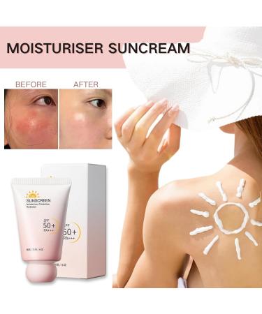 Face Sun Cream SPF 50 Moisturiser Face Sunscreen Invisible Fluid Suncream PA +++ Highly Water & Sweat Resistant Long Lasting UVA & UVB Protection For Up To 12.5 H Sunscreen For Acne Prone Skin - Buy Online on GoSupps.com