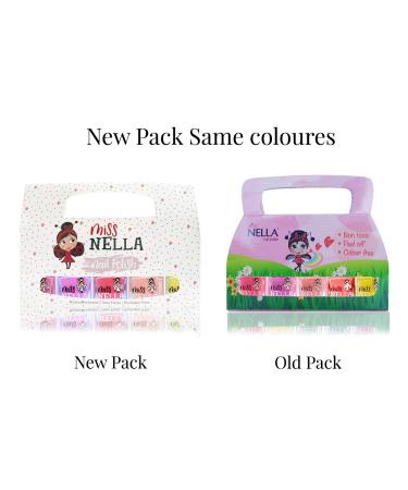 Miss Nella Summer Sparkle: Pack of 5 Non-Toxic Peel-Off Children's Nail Polish - Water-Based & Safe for Kids - Buy Online on GoSupps.com
