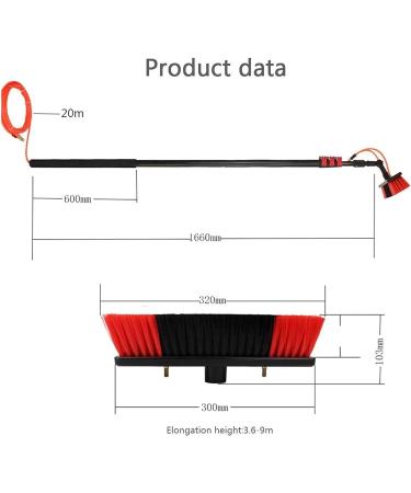 Window Cleaning Pole Water Fed Telescopic Brush Extension Rod Cleaning Equipment For Photovoltaic Panel Cleaning Trucks Windows (Color : 18ft/5.4m) (30ft/9m) - Buy Online on GoSupps.com