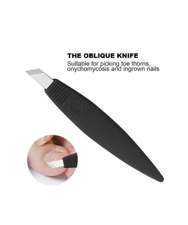 Pedicure Knife Set - 3Pcs Stainless Steel Tools for Ingrown Toe Nail, Foot Callus & Dead Skin Removal - Nail Care Kit for Feet Grooming - Black Set - Buy Online on GoSupps.com