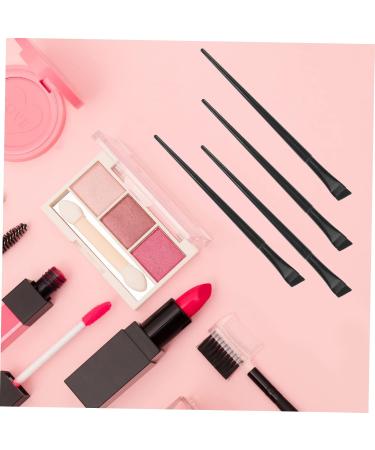 MUSISALY 12pcs Angled Eyebrow Brush Flat Concealer Brush Concealer Brush Blender Brush 15.5x1.2x0.6cm Black - Buy Online on GoSupps.com