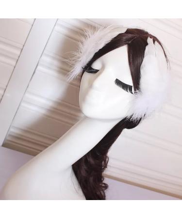 2PCS Girls Heart-shaped Feather Hair Clips - White Wedding Hair Accessories - Buy Online on GoSupps.com