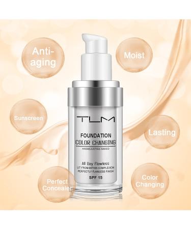 30ml TLM Concealer Cover Flawless Colour Changing Warm Skin Tone Foundation - Nude Liquid Makeup Base - Buy Online on GoSupps.com