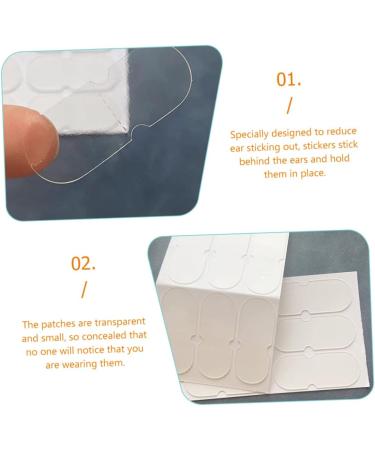FOMIYES 120 Pcs Ear Correction Stickers - Instant Earlobe Support for Prominent Ears - Vertical Ear Patch for Women - 2 Whitex2pcs 4x16cmx2pcs - Buy Online on GoSupps.com