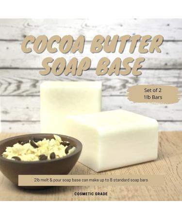Cocoa Butter Melt and Pour Soap Base - 2lb Natural Cosmetic Grade | International Shipping - Buy Online on GoSupps.com