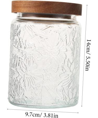 Alipis 2pcs Glass Jar Cereal Container Candy Jar Canisters Household Dried Food Container Household Storage Jar Candy Container Storage Accessory Snack Holder Cereals Wood Tea - Buy Online on GoSupps.com