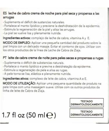 Ziaja Goat s Milk Night Cream 50Ml blue - Buy Online on GoSupps.com