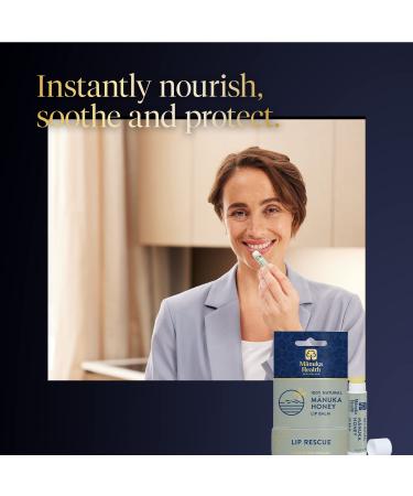 Manuka Health Lip Rescue - 100% Natural Balm with MGO 250+ Manuka Honey - 0.16 oz for Dry Lips - Buy Online on GoSupps.com