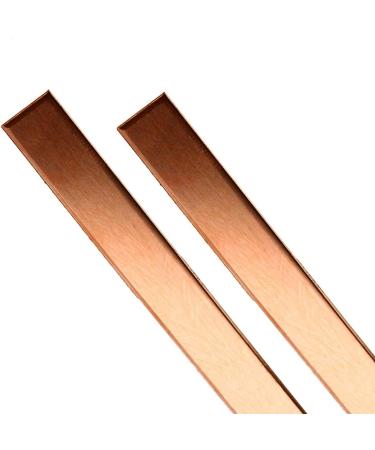 Jonoisax Pure Copper Flat Bar 2PCS - T2 Cu Rectangular Copper Sheet 2mm Thick 500mm Length 12mm Width | International Shipping - Buy Online on GoSupps.com