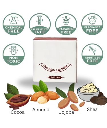 Vishopy Nourishing Nude Natural Lip Balm Baby & Pregnancy safe Shea Butter Cocoa Butter Vitamin E & Coconut Oil Provides Lip Care to Dry Chapped & Dark Lips Moisturizes Softens Lips (Chocolate) 8g - Buy Online on GoSupps.com