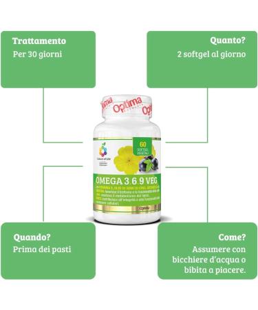 Colors of Life - Omega 3 6 9 VEG - Omega 3 6 and 9 supplement - with chia evening primrose sunflower and blackcurrant seed oils - gluten free and vegan 60 plant-based soft capsules - Buy Online on GoSupps.com