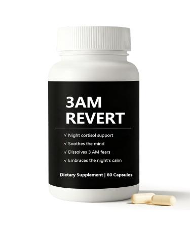 SCEZROB Kleos Cortisol 3 AM Revert 3 AM Revert Supplement Capsules for Women - Balance Cortisol & Night Relaxation with Ashwagandha L-Theanine and Magnolia Bark - 60 Capsules (1)