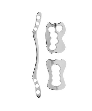 Muscle scraper highly polished 45 10 4 body massage Gua Sha scratching plate stainless steel muscle scraper for neck shoulder