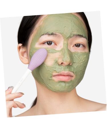 Silicone Cleansing Brush Scrubber Exfoliator Applier Dual Sided Applicator Silicone Applicator Facial Brush Mud Brush Tool Cleasing Milk Facial Plastic - Buy Online on GoSupps.com