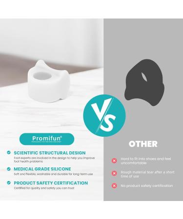Toe Spacers Correct Toes - 12 Pack - Align & Relieve Overlapping Toes for Men & Women | Bunion & Hammer Toe Straightener (Medium White - Buy Online on GoSupps.com