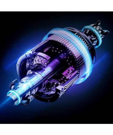 Hair Drier Mute 360 Degree Rotatable Nozzle Fast Drying ABS PP Portable Blow Dryer for Home Salon Grey With Blue Light - Buy Online on GoSupps.com