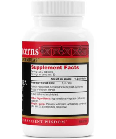 Health Concerns Schisandra Dreams Sleep Support & Calm Aid Supplement Valerian & Schisandra Herbal Blend Restful Sleep Relaxation Palpitations Nighttime Cough 90 Capsules - Buy Online on GoSupps.com