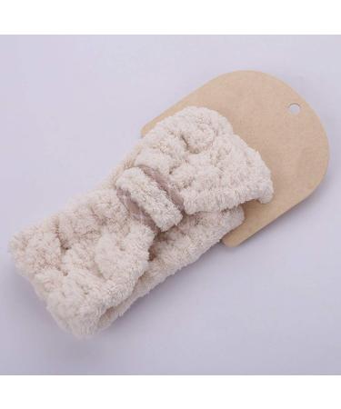 Frcolor 3-Piece Coral Fleece Makeup Headband Set - Soft Spa Hair Bands with Bowknot for Shower & Face Washing | Elastic Cosmetic Hair Accessories - Buy Online on GoSupps.com