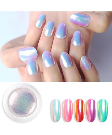 LANTRO JS Chrome Nail Powder Nail Glitter Powder Magic Mirror Neon Effect Powder Shiny Pearl Nail Glitter Nail Art Decorations for Home DIY Nail Art Deco - Buy Online on GoSupps.com