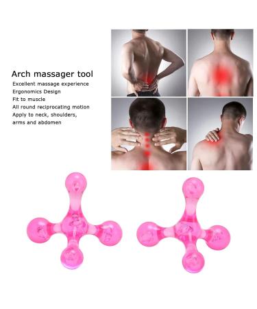 2-Piece Trigger Point Presser Massager Set | 4-Point Massage Roller & Hand Arch Device for Acupressure Relief | Manual Leg & Arm Massager in Pink - International Shipping Available - Buy Online on GoSupps.com