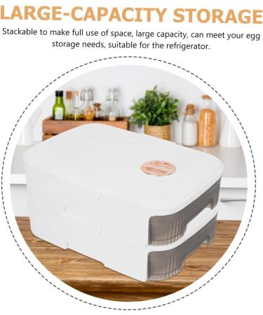 GRIRIW Box Refrigerator Egg Carton Plastic Drawers Containers with Lids Fridge Egg Storage Cases Egg Plate - Buy Online on GoSupps.com