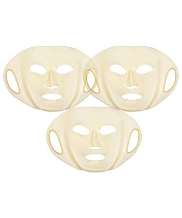 iplusmile 3pi ces Masques Silicone R utilisables Pour Visage Lot De Maintien Et Confort Conserve Hydratation Pendant Soin