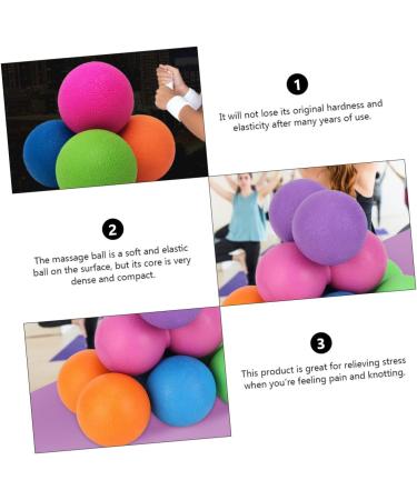 Gleavi 6 STK Yoga Ball Set - Self-Massage Peanut Roll & Fascia Ball for Fitness - Violet Lacrosse Massage Balls (12.1x6.1CM) - International Shipping Available - Buy Online on GoSupps.com