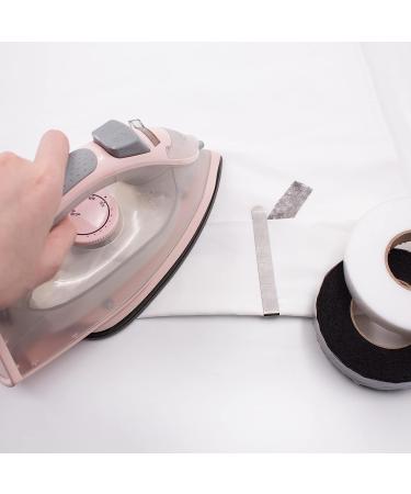 Iron-on Hemming Tape Set with Sewing Clips, Mark Pencil, and Tape Measure - 2 Rolls Fabric Fusing Tape for Garments - Buy Online on GoSupps.com