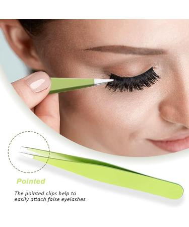 bxd Eyebrow Tweezers Set (3 Pieces) - Stainless Steel Precision Tools for Eyebrows, Beards, Ingrown Hairs, Blackheads, and Tick Removal - Green - Buy Online on GoSupps.com