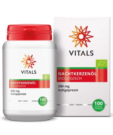 Vital's evening primrose oil organic - 100 softgel capsules vegan.500mg cold -pressed oil made of nightconz seeds with GLA.Without chemicals from organic cultivation.