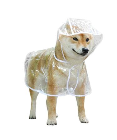 Xfyyzy Dog Raincoats, Waterproof Clear Pet Raincoat, Portable Pet Raining Coat Breathable Lightweight Dog Rain Poncho for Outdoor Walking in Rainning Days Medium