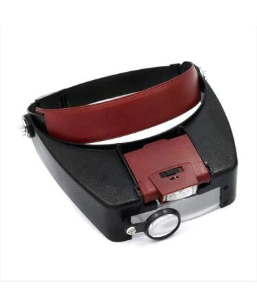 Lightweight Magnifying Glass Head-Mounted Magnifying Glass Led with Light Adjustable Angle High-Definition Magnifying Glass for Reading Watch Repair Beauty Lofty Ambition