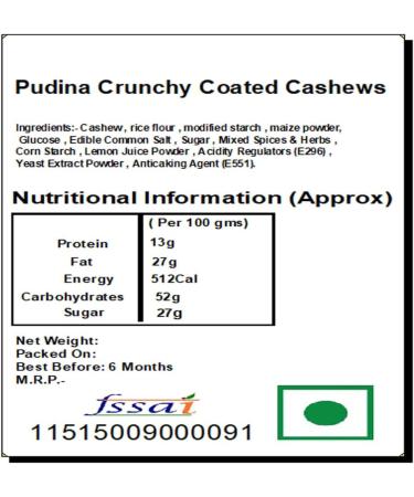 Jaiccha Ghasitaram Rakhi Gifts for Brothers Rakhi Dryfruits - Pack of 4 Garlic Peri Peri Pudina Barbeque Cashews Pouches Small 400 GMS with 2 Rudraksh rakhis - Buy Online on GoSupps.com