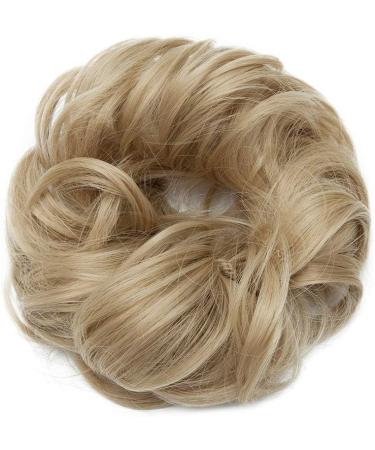 Hair Bun Extension Ash Blonde Curly Messy Updo Scrunchie - Buy Online on GoSupps.com