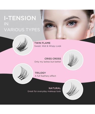 LASHVIEW DIY Eyelash Extension Kit 12 Clusters Volume Lashes Set | 3D Effect C Curl Lashes Pack 14mm | Includes Applicator, Bond & Seal, Remover | Eye Lifting Glamour - Buy Online on GoSupps.com