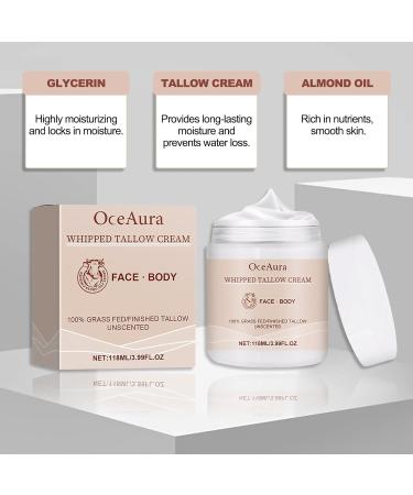 Beef Tallow Cream for Face and Body Skin Care Tallow and Honey Balm Lotion Natural Tallow Moisturizing Cream Beef Tallow Skin Care for Sensitive Skin (118 ml) - Buy Online on GoSupps.com