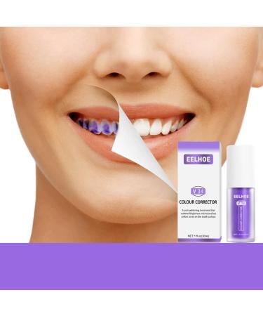 V34 Color Corrector Teeth Whitening toothpaste for sensitive teeth Teeth Cleansing Cleanspaste mouth cleaning Care Leaving tooth whitening melting care toothpaste (pure white)